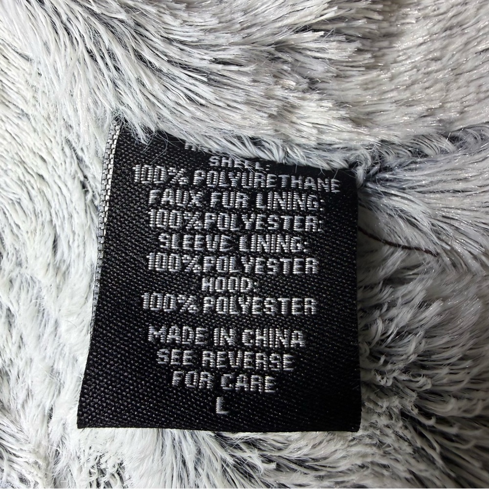 Jou Jou Black Bomber Jacket with Gray Removable Liner and Hood - Picture 4 of 6